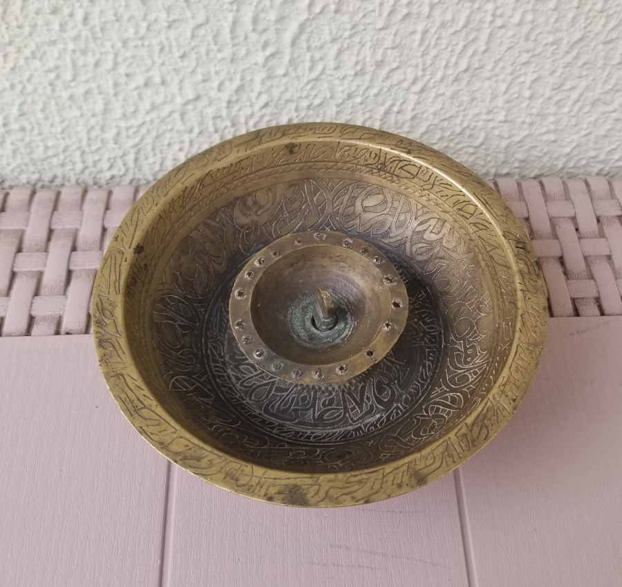 İÇİ AYETLERLE DEKORLU OSMANLI DÖNEMİ NADİR TİPTE ŞİFA TASI