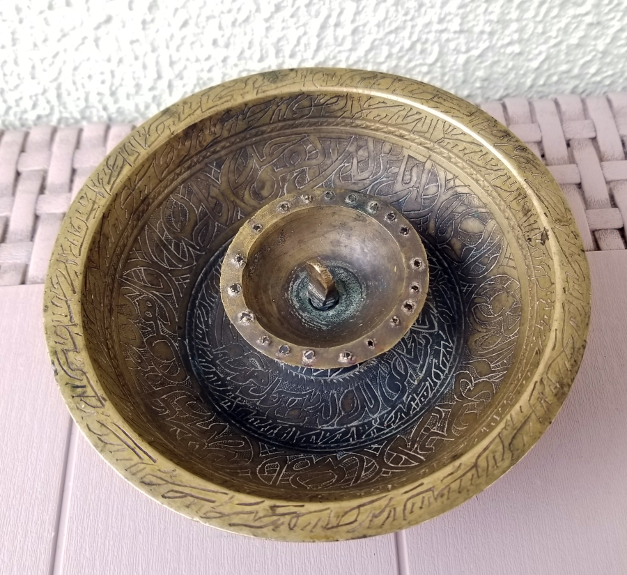 İÇİ AYETLERLE DEKORLU OSMANLI DÖNEMİ NADİR TİPTE ŞİFA TASI