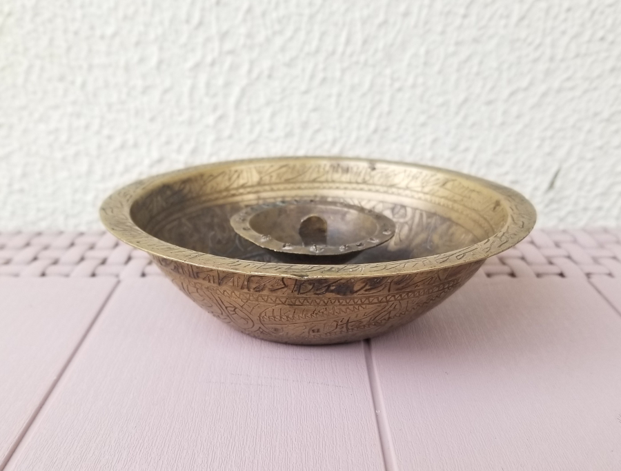 İÇİ AYETLERLE DEKORLU OSMANLI DÖNEMİ NADİR TİPTE ŞİFA TASI