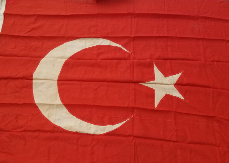 OSMANLI DÖNEMİ DEV BOYDA ORJİNAL KUTUSUNDA BAYRAK