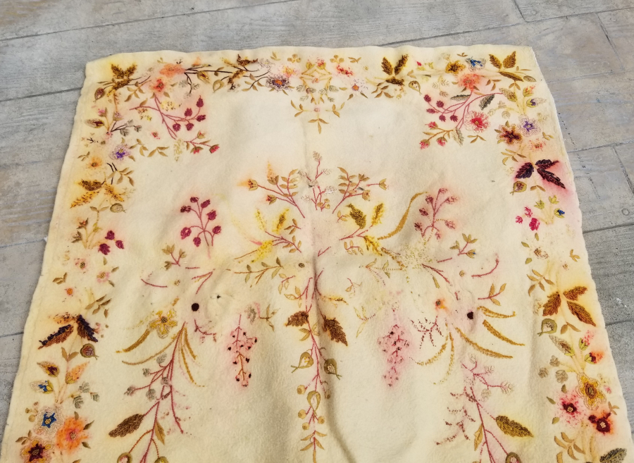 OSMANLI DÖNEMİ TEKKE İŞİ KEÇE SECCADE