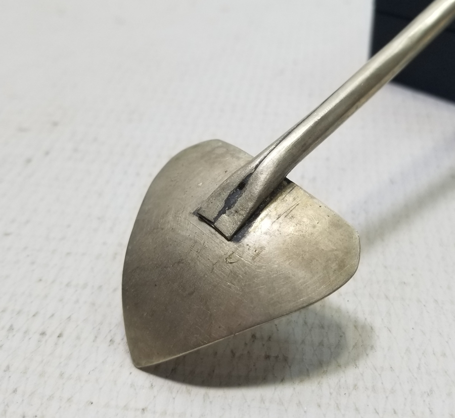 ÜZERİ USTA DAMGALI VE TUTMACI AY YILDIZLI OSMANLI DÖNEMİ NADİR DONDURMA KAŞIĞI