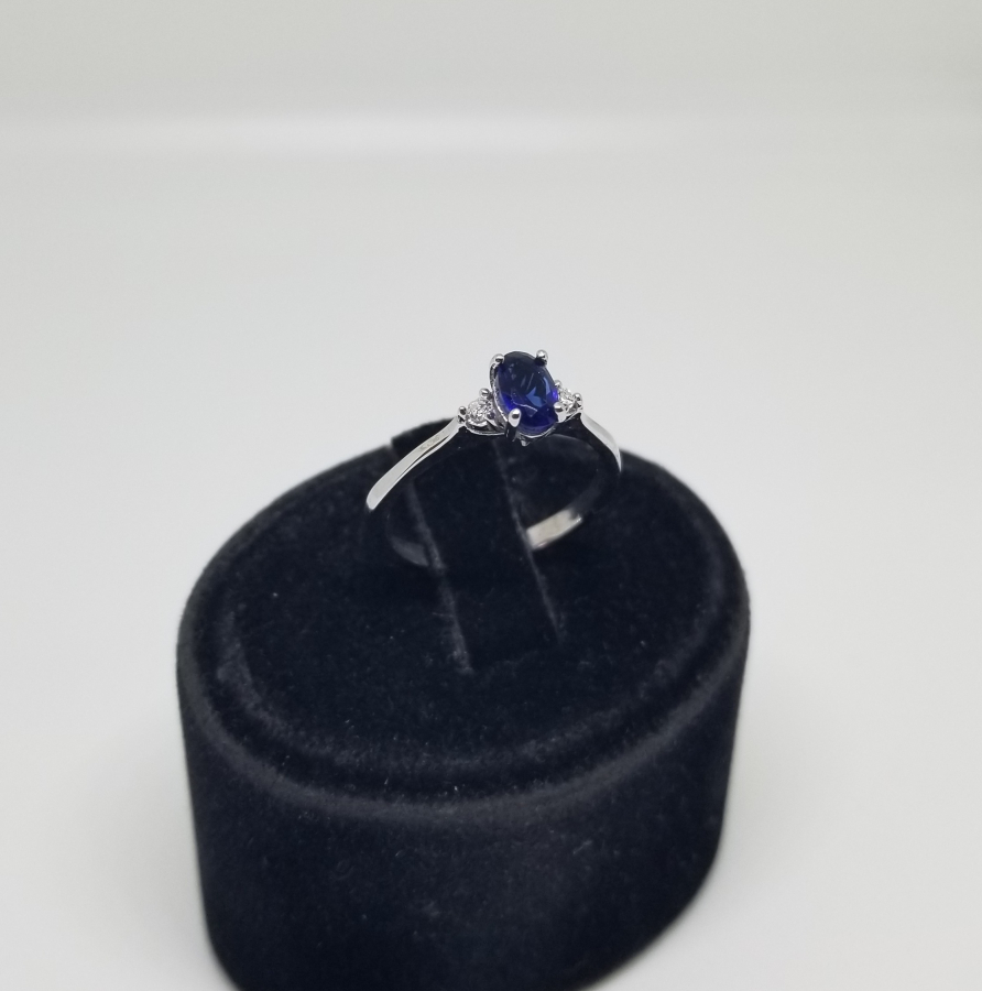 SAFİR VE PIRLANTA TAŞLI TEK TAŞ MODEL YÜZÜK