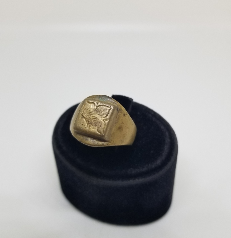 ÜZERİ KALEM İŞÇİLİKLİ EL YAPIMI ANTİKA YÜZÜK