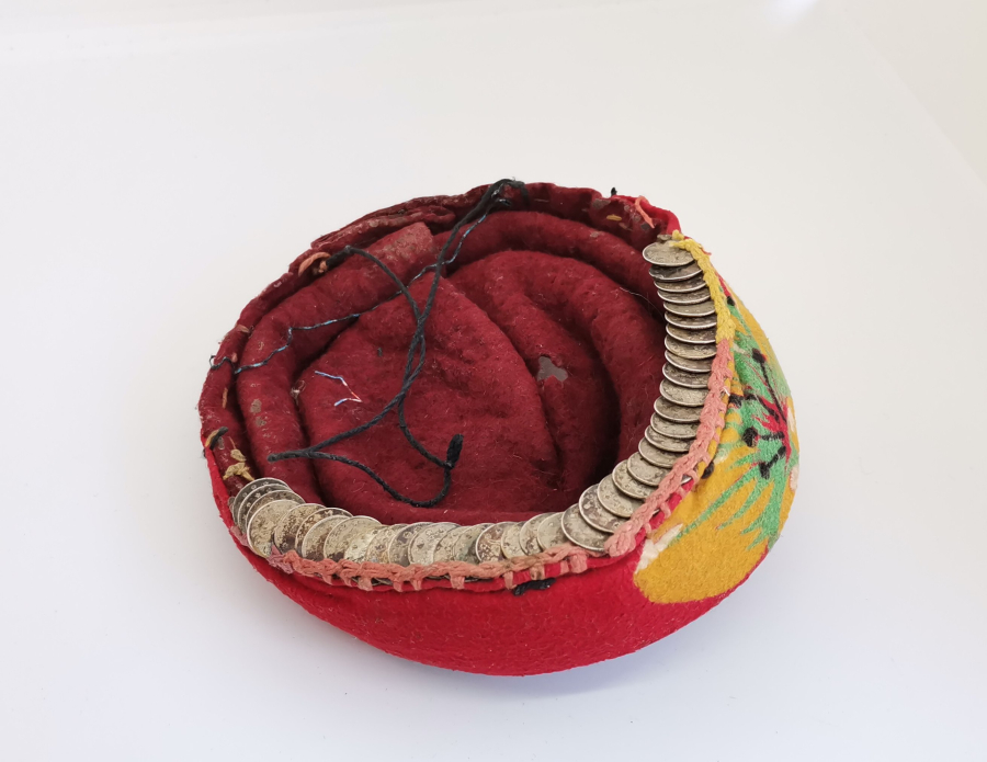 GÜMÜŞ PARALI OSMANLI DÖNEMİ GELİN FESİ