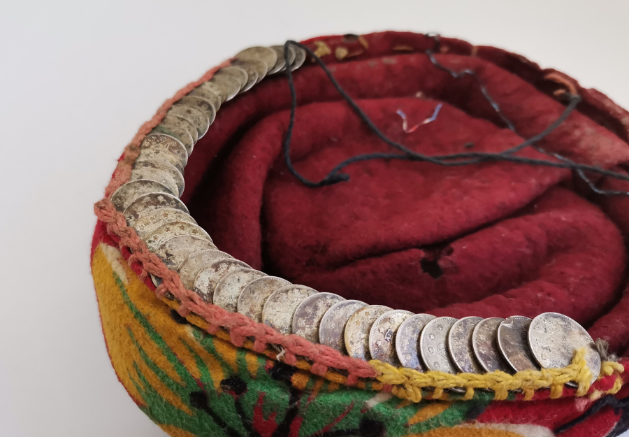 GÜMÜŞ PARALI OSMANLI DÖNEMİ GELİN FESİ