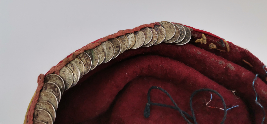 GÜMÜŞ PARALI OSMANLI DÖNEMİ GELİN FESİ