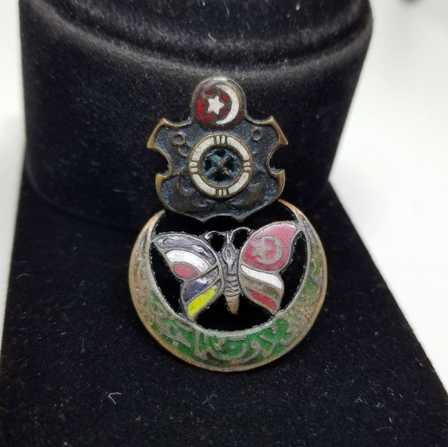 1. DÜNYA SAVAŞI DÖNEMİ DÖRTLÜ İTTİFAK DONANMA CEMİYETİ ROZETİ