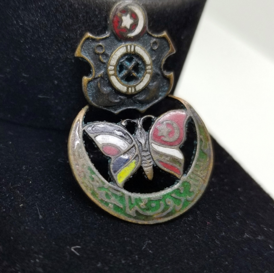 1. DÜNYA SAVAŞI DÖNEMİ DÖRTLÜ İTTİFAK DONANMA CEMİYETİ ROZETİ