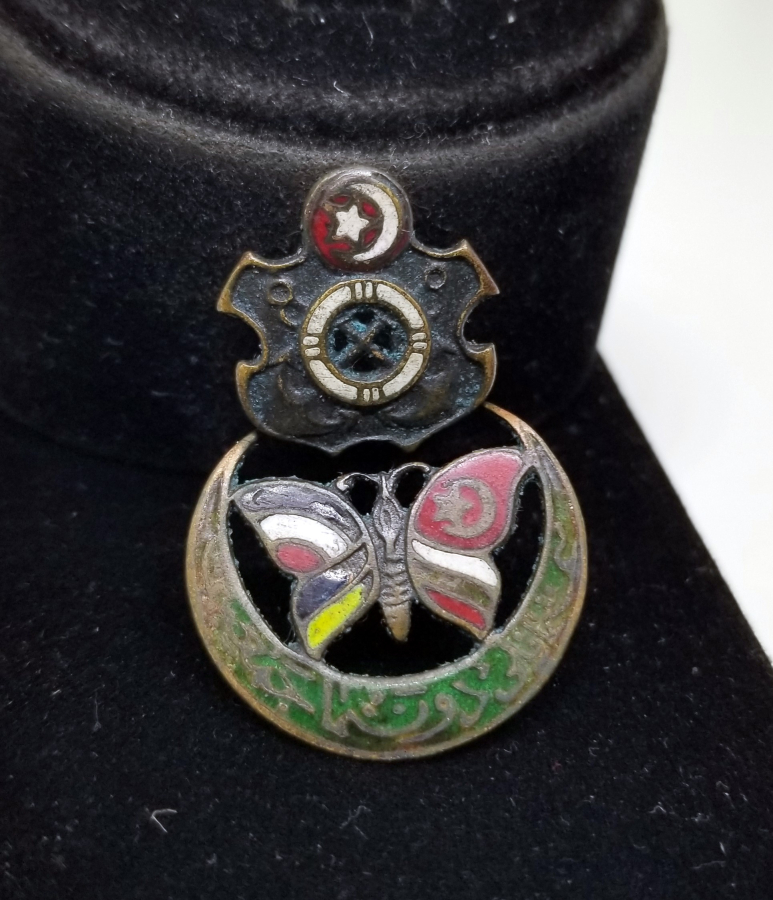 1. DÜNYA SAVAŞI DÖNEMİ DÖRTLÜ İTTİFAK DONANMA CEMİYETİ ROZETİ