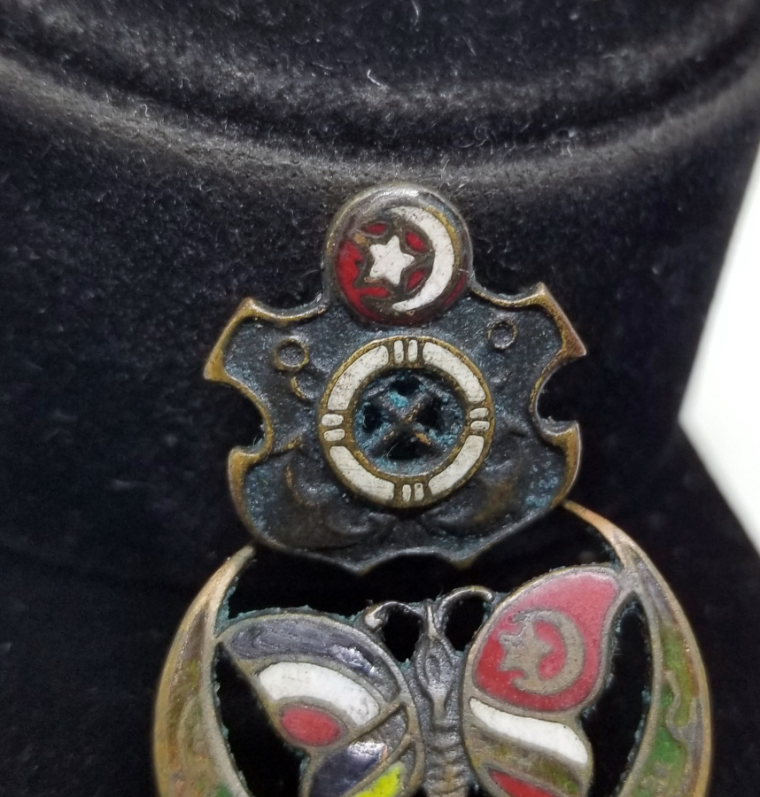 1. DÜNYA SAVAŞI DÖNEMİ DÖRTLÜ İTTİFAK DONANMA CEMİYETİ ROZETİ