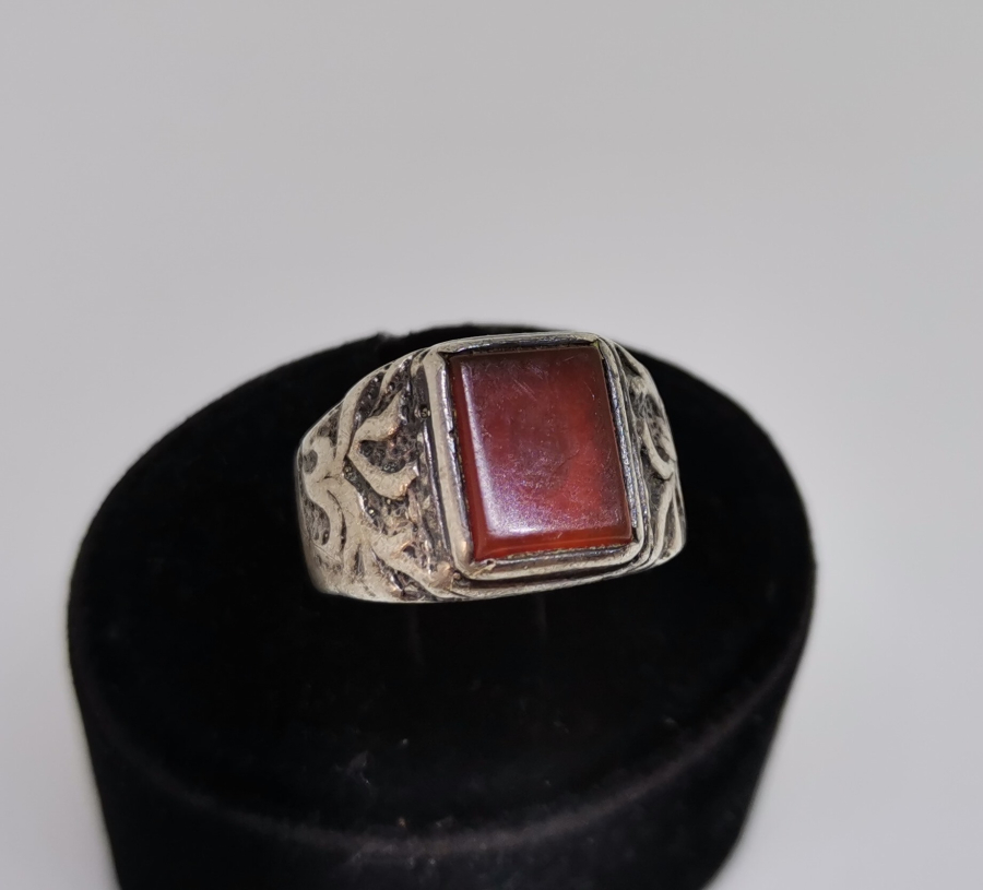 AKİK TAŞLI GÜMÜŞ YÜZÜK