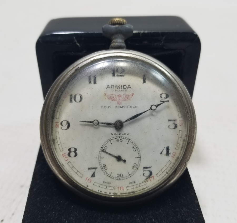 ARMİDA MARKA DEVLET DEMİR YOLLARI İÇİN YAPTIRDIĞI KURMALI CEP SAATİ