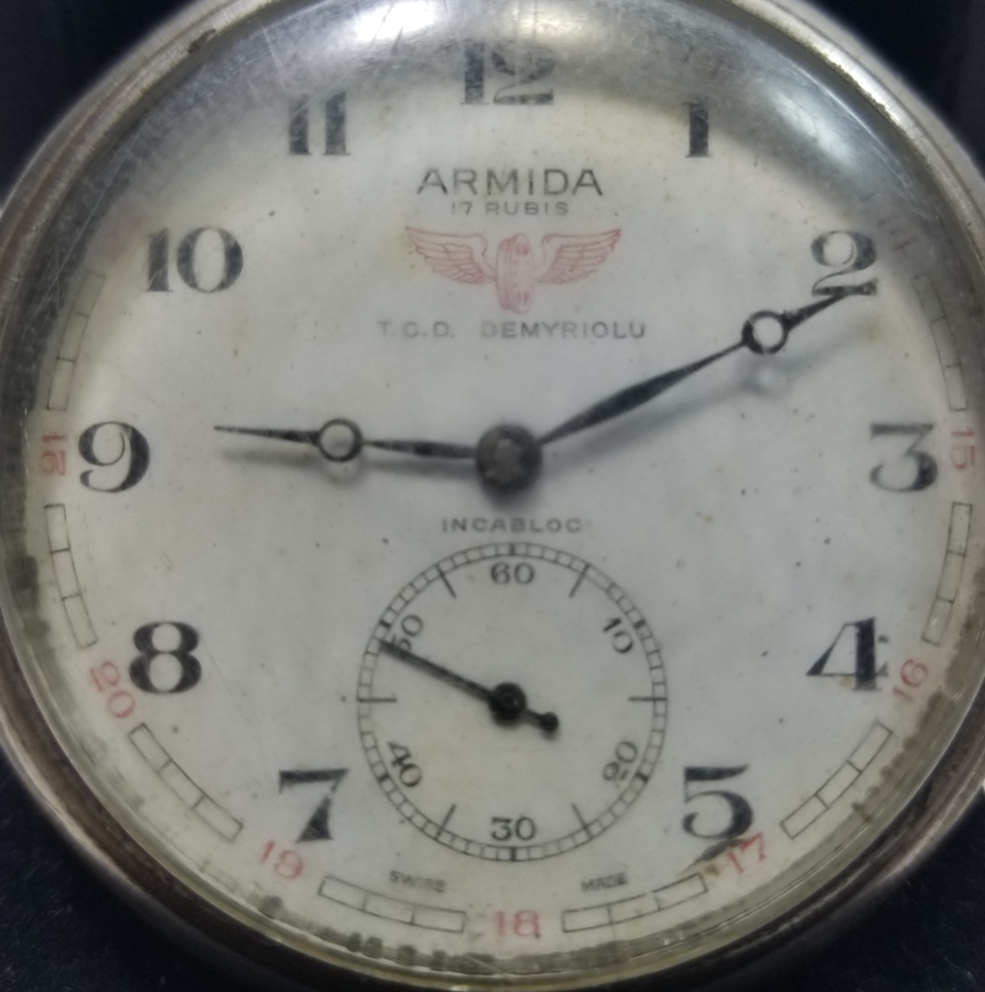 ARMİDA MARKA DEVLET DEMİR YOLLARI İÇİN YAPTIRDIĞI KURMALI CEP SAATİ
