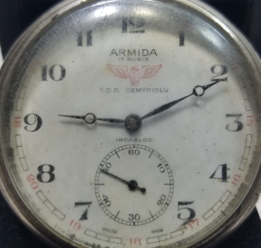 ARMİDA MARKA DEVLET DEMİR YOLLARI İÇİN YAPTIRDIĞI KURMALI CEP SAATİ