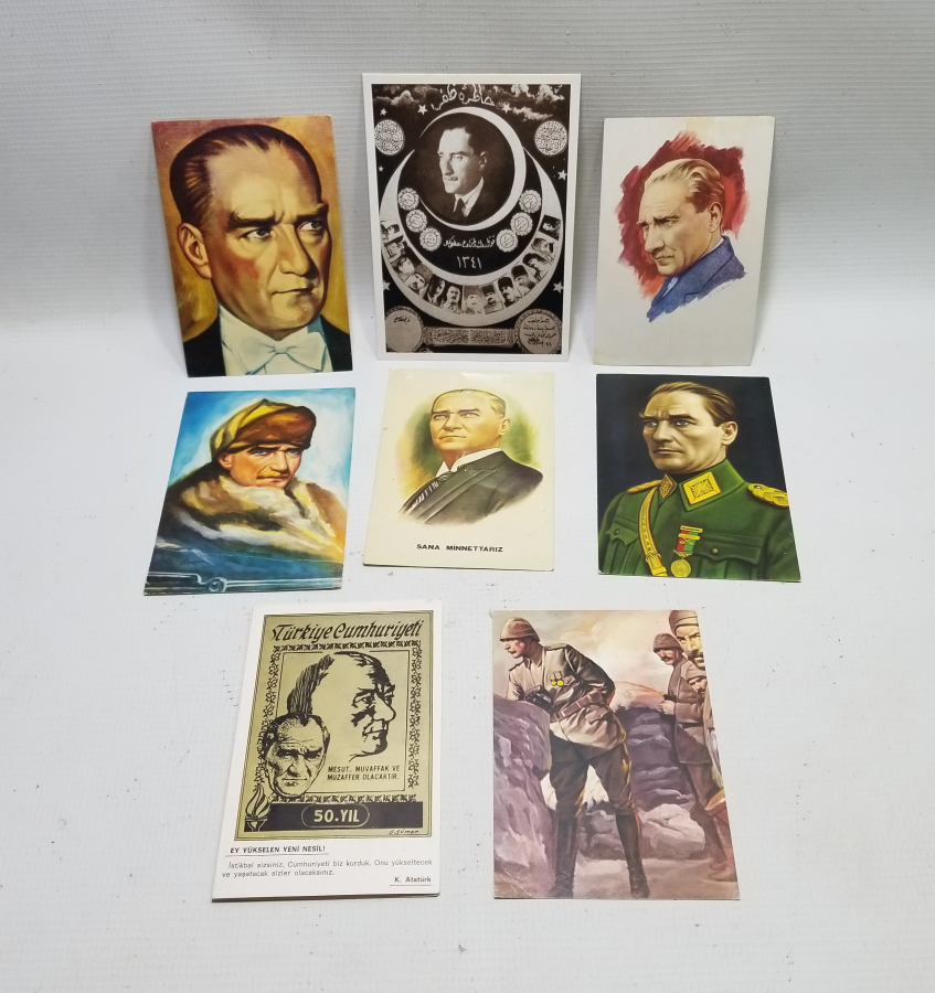 ATATÜRK GÖRSELLİ ANTİKA KARTPOSTAL LOTU