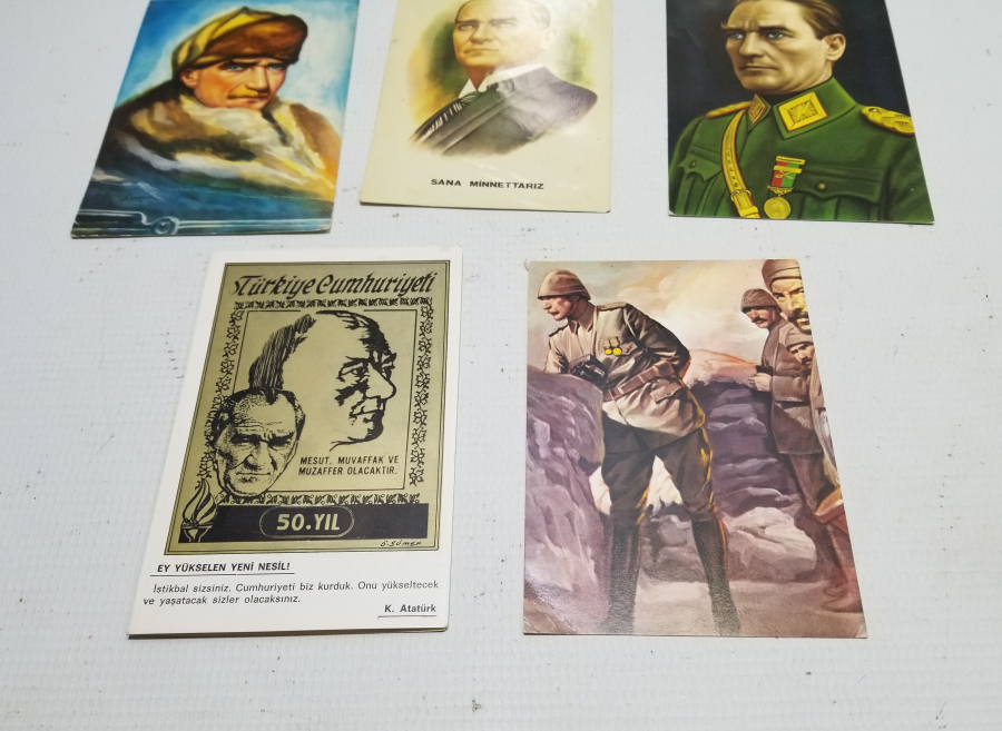ATATÜRK GÖRSELLİ ANTİKA KARTPOSTAL LOTU