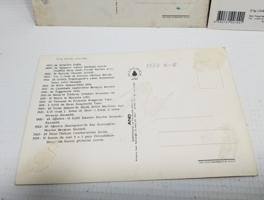 ATATÜRK GÖRSELLİ ANTİKA KARTPOSTAL LOTU