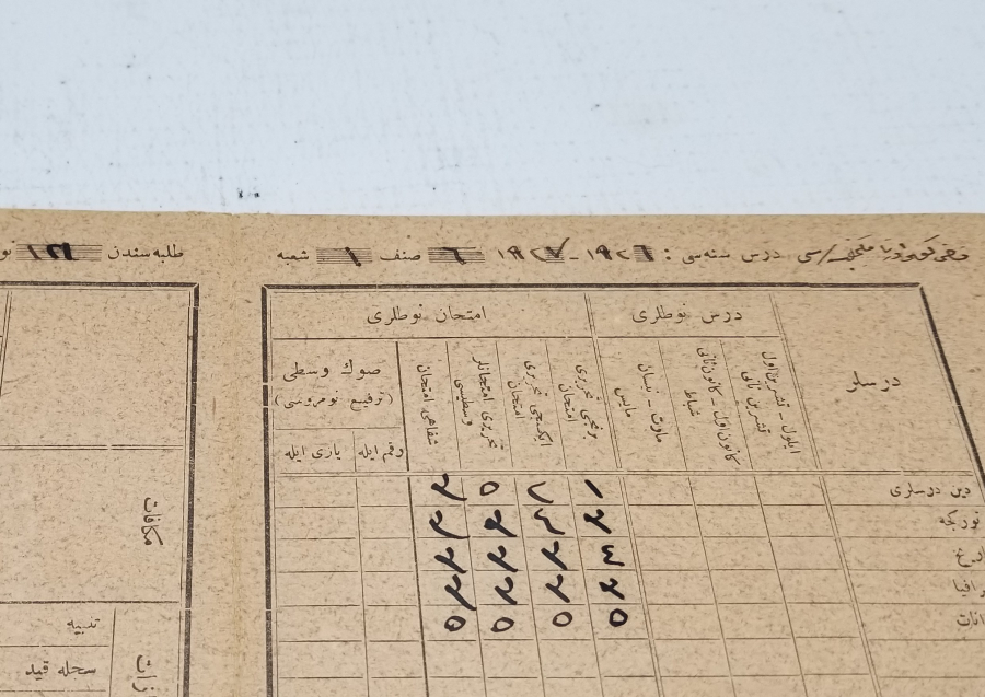 CUMHURİYET BAŞLARI ÖĞRENCİ KARNESİ