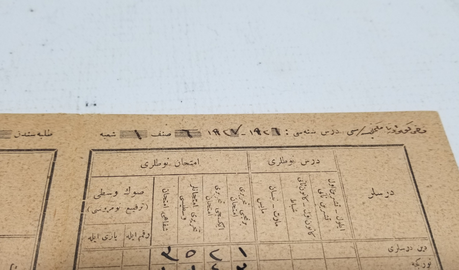 CUMHURİYET BAŞLARI ÖĞRENCİ KARNESİ