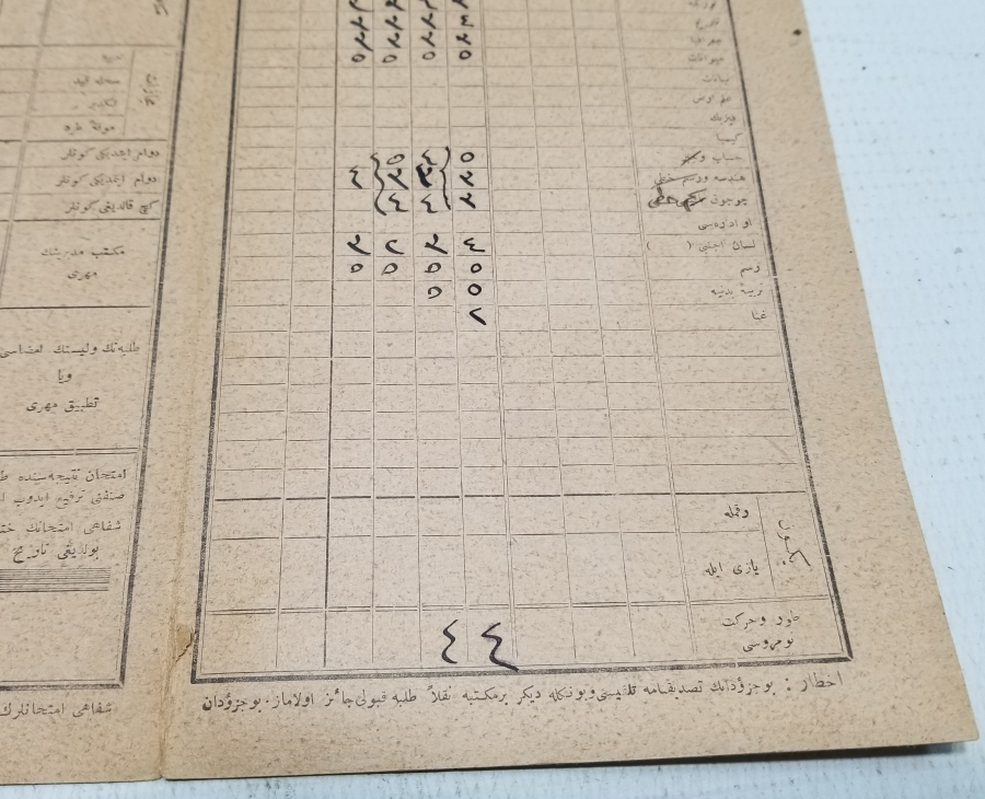 CUMHURİYET BAŞLARI ÖĞRENCİ KARNESİ