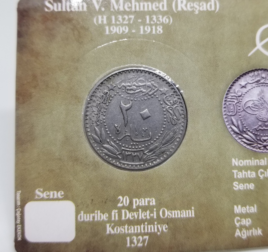 MEHMED REŞAD HAN DÖNEMİ KAPAMASINDA NİKEL 20 PARA