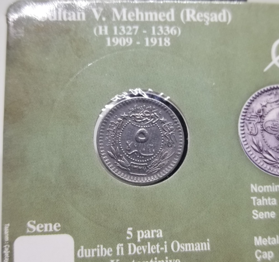MEHMED REŞAD HAN DÖNEMİ KAPAMASINDA NİKEL 5 PARA