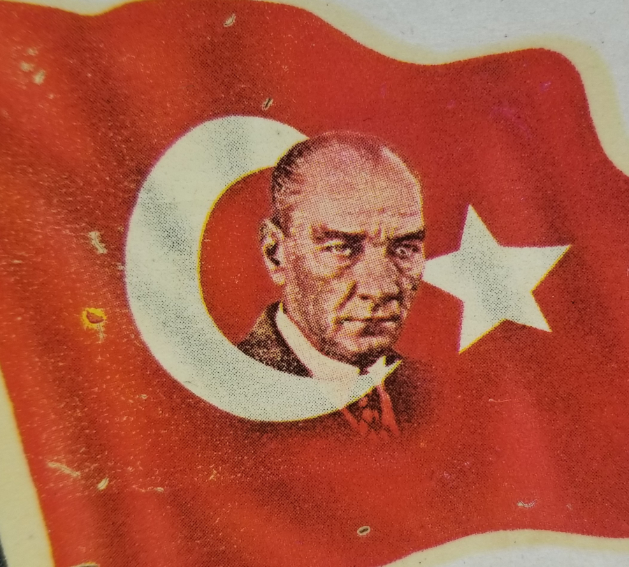 NADİR ATATÜRK VE TÜRK BAYRAĞI GÖRSELLİ ÇİKOLATA KARTI