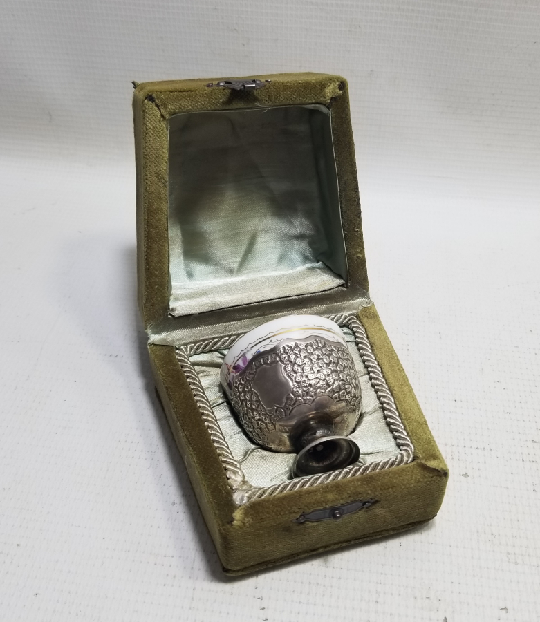 OSMANLI DEVLET ARMALI KUTUSUNDA GÜMÜŞ FİNCAN VE ZARFI