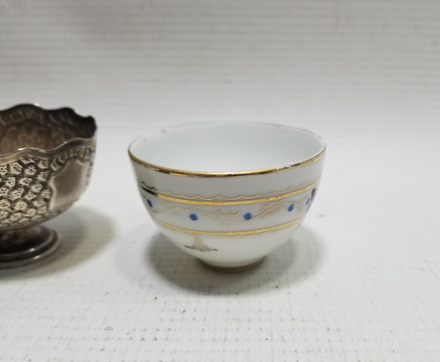 OSMANLI DEVLET ARMALI KUTUSUNDA GÜMÜŞ FİNCAN VE ZARFI