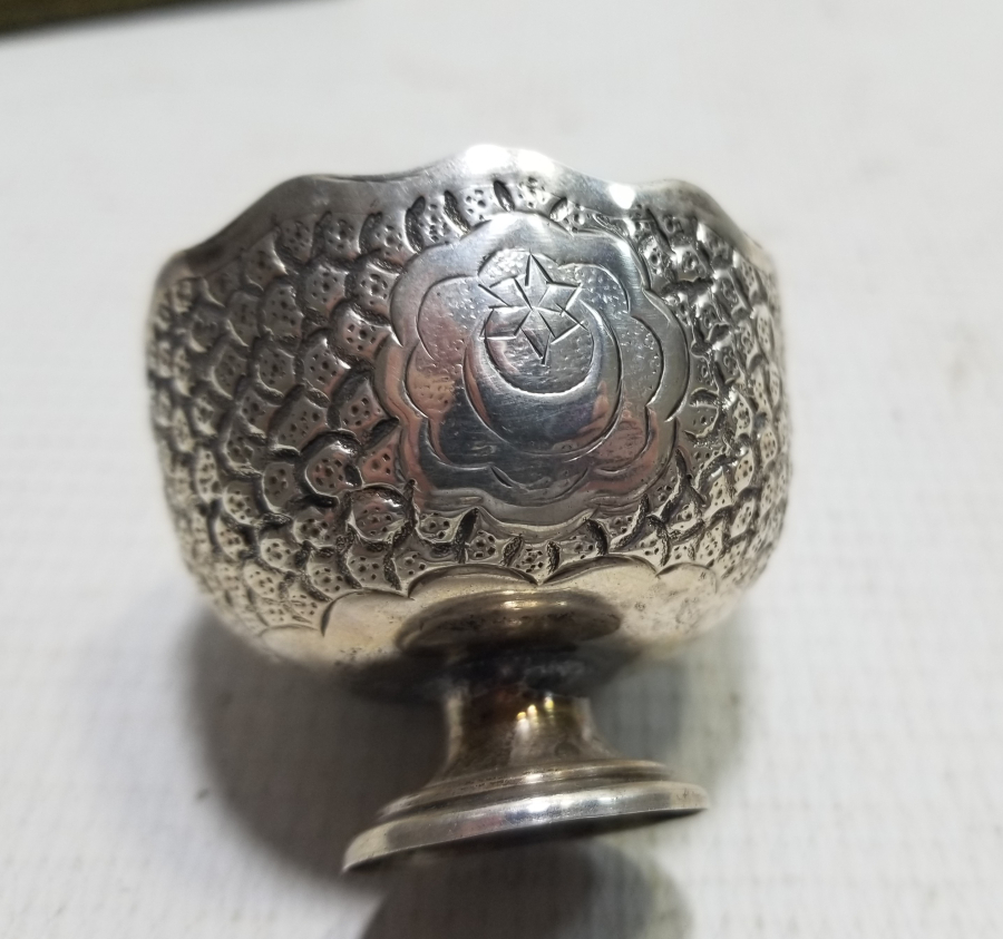 OSMANLI DEVLET ARMALI KUTUSUNDA GÜMÜŞ FİNCAN VE ZARFI