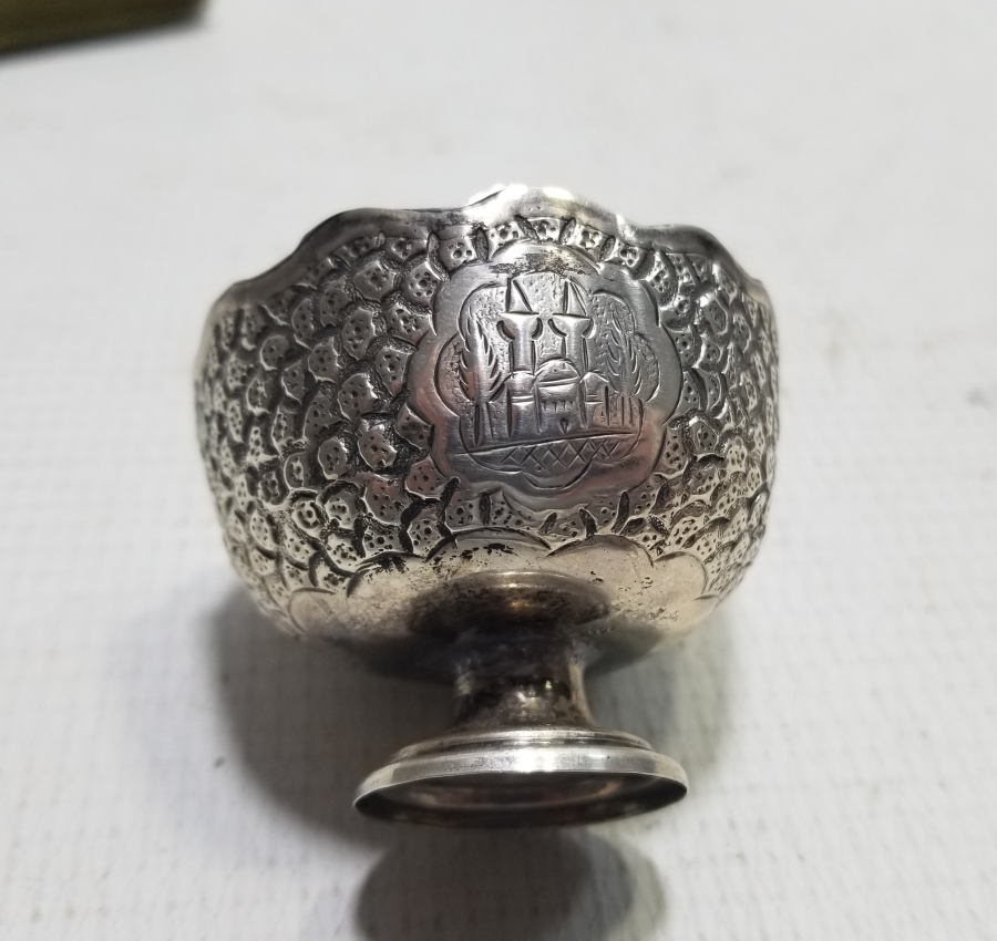 OSMANLI DEVLET ARMALI KUTUSUNDA GÜMÜŞ FİNCAN VE ZARFI