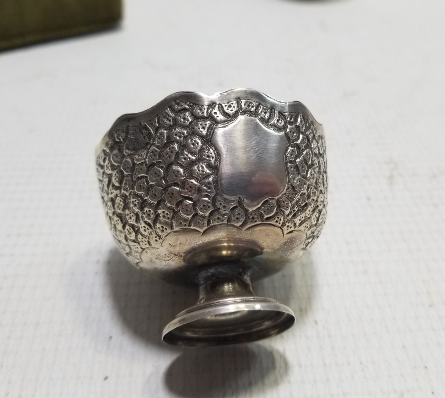 OSMANLI DEVLET ARMALI KUTUSUNDA GÜMÜŞ FİNCAN VE ZARFI