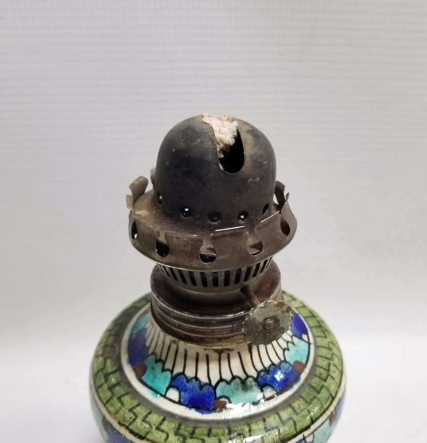 OSMANLI DÖNEMİ EL BOYAMA KÜTAHYA GAZ LAMBASI