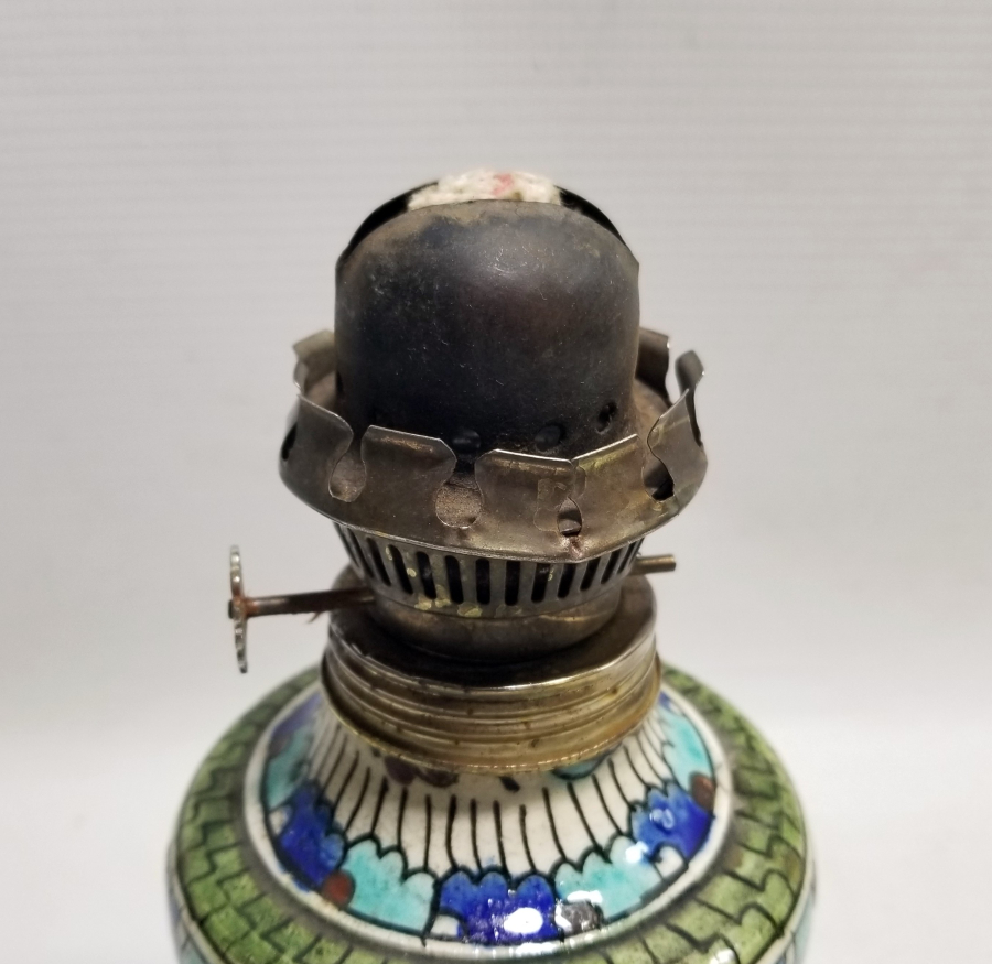 OSMANLI DÖNEMİ EL BOYAMA KÜTAHYA GAZ LAMBASI