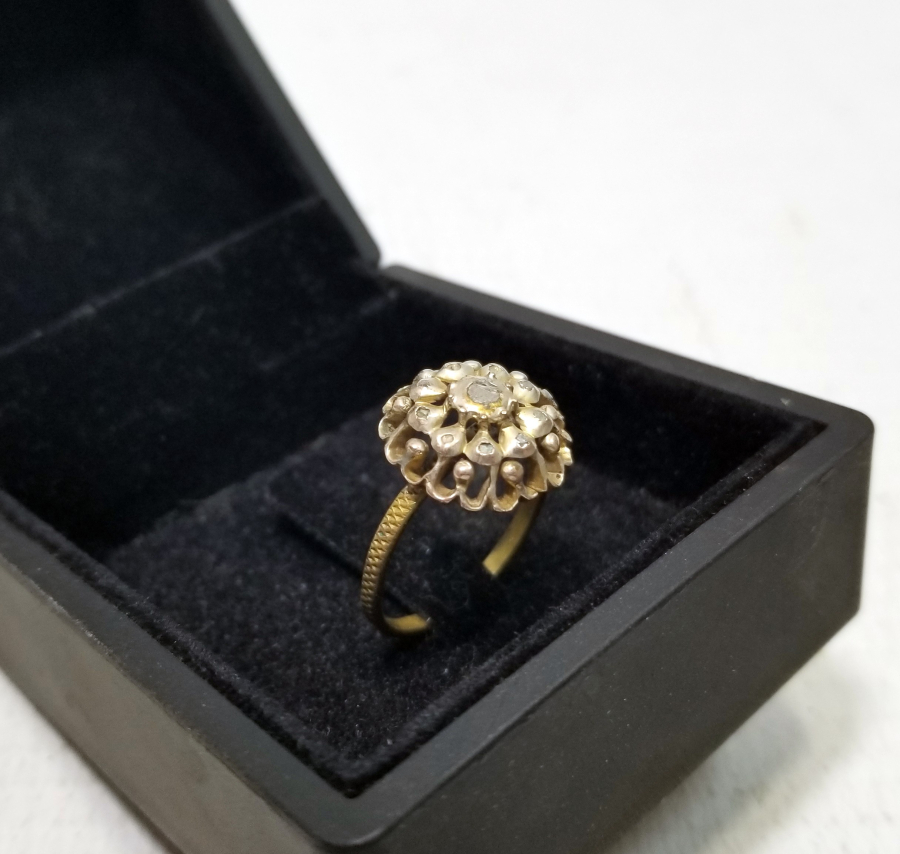 OSMANLI DÖNEMİ ELMAS TAŞLI GÜL YÜZÜK