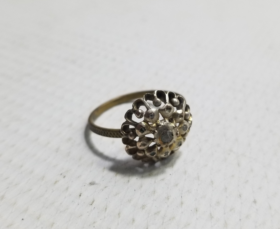 OSMANLI DÖNEMİ ELMAS TAŞLI GÜL YÜZÜK