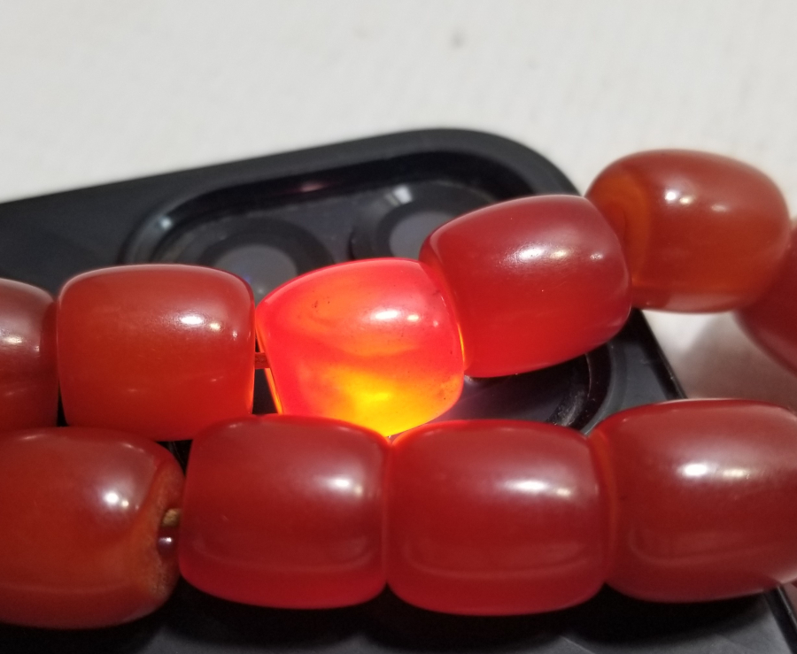 OSMANLI DÖNEMİ HARELİ SIKMA KEHRİBAR TESPİH