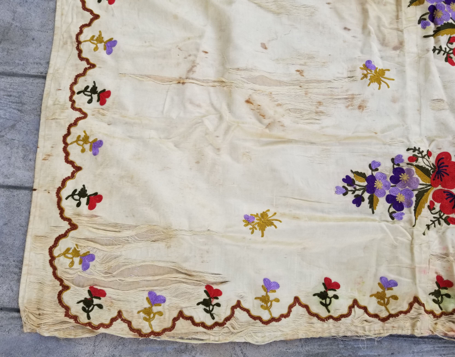 OSMANLI DÖNEMİ İPEK ATLAS GELİN HAMAM BOHÇASI