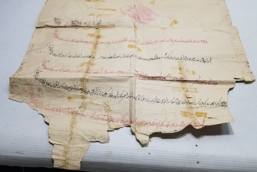 OSMANLI DÖNEMİ TUĞRASI EL ÇEKME PADİŞAH FERMANI