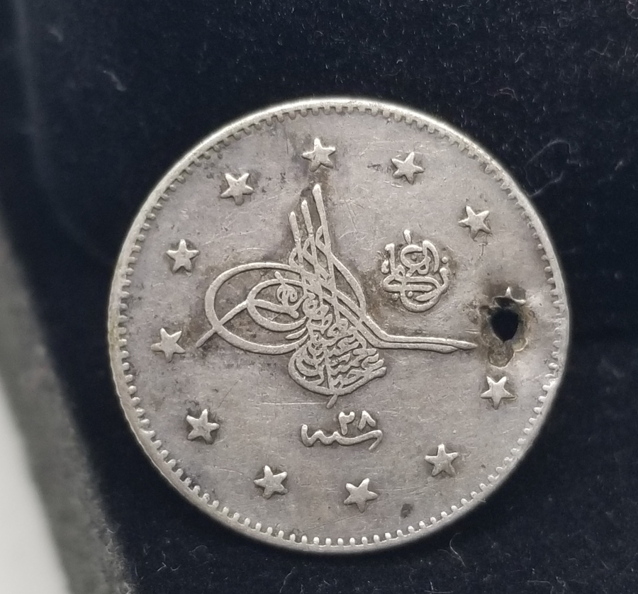 SULTAN ABDÜLHAMİD DÖNEMİ GÜMÜŞ 2 KURUŞ MECİDİYE