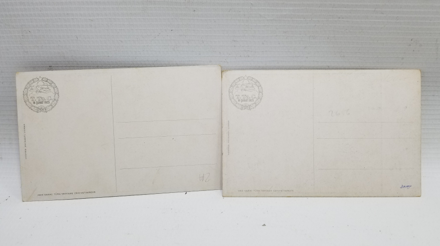 TEYYARE CEMİYETİ DAMGALI 2 ADET ATATÜRK KARTPOSTAL