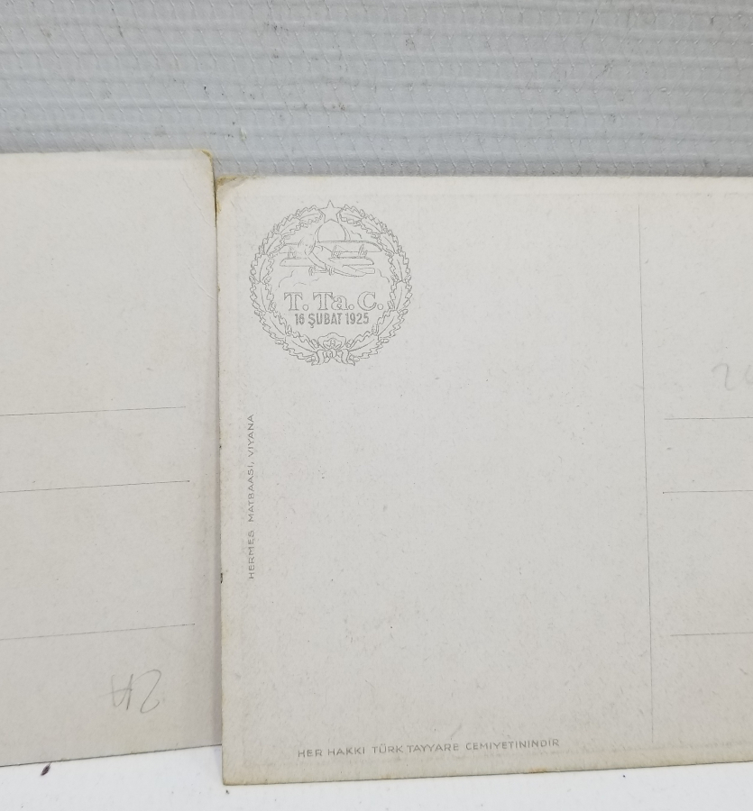 TEYYARE CEMİYETİ DAMGALI 2 ADET ATATÜRK KARTPOSTAL