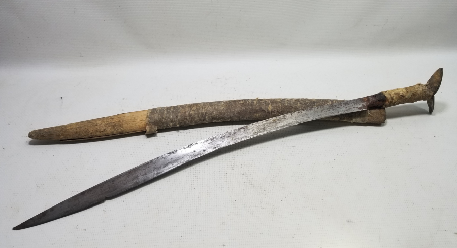 ORİJİNAL KININDA OSMANLI DÖNEMİ BAŞIBOZUK KILICI - EFE YATAĞANI