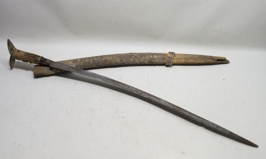 ORİJİNAL KININDA OSMANLI DÖNEMİ BAŞIBOZUK KILICI - EFE YATAĞANI