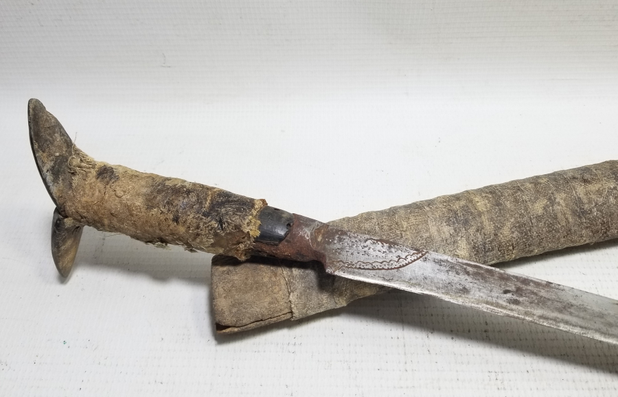 ORİJİNAL KININDA OSMANLI DÖNEMİ BAŞIBOZUK KILICI - EFE YATAĞANI