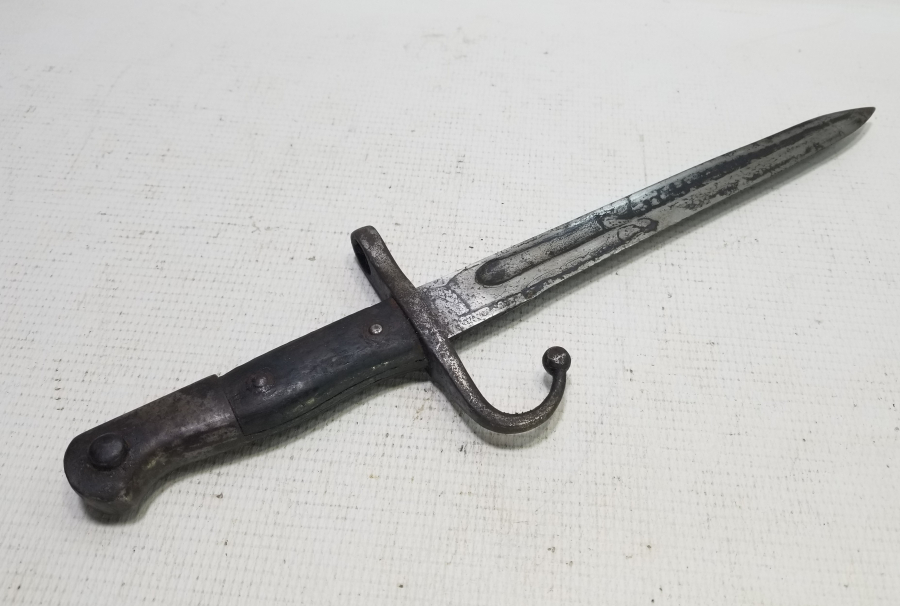 1. DÜNYA SAVAŞI DÖNEMİ OSMANLICA YAZILI VE AY YILDIZ FİGÜRLÜ TOPÇU SÜNGÜSÜ