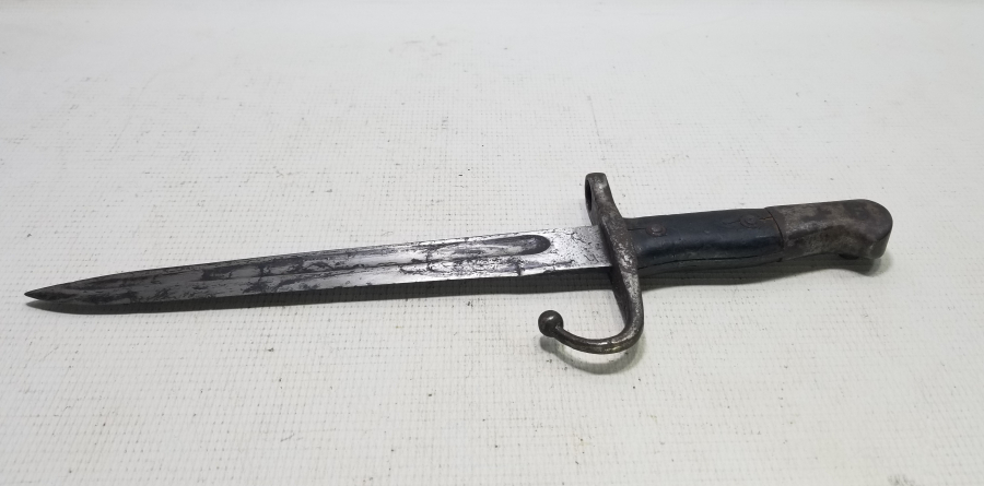 1. DÜNYA SAVAŞI DÖNEMİ OSMANLICA YAZILI VE AY YILDIZ FİGÜRLÜ TOPÇU SÜNGÜSÜ