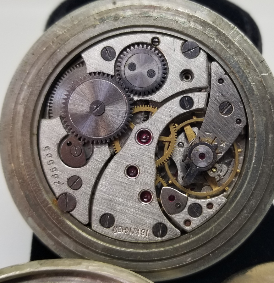 ARKASI TRENLİ SERKİSOF MARKA KURMALI CEP SAATİ