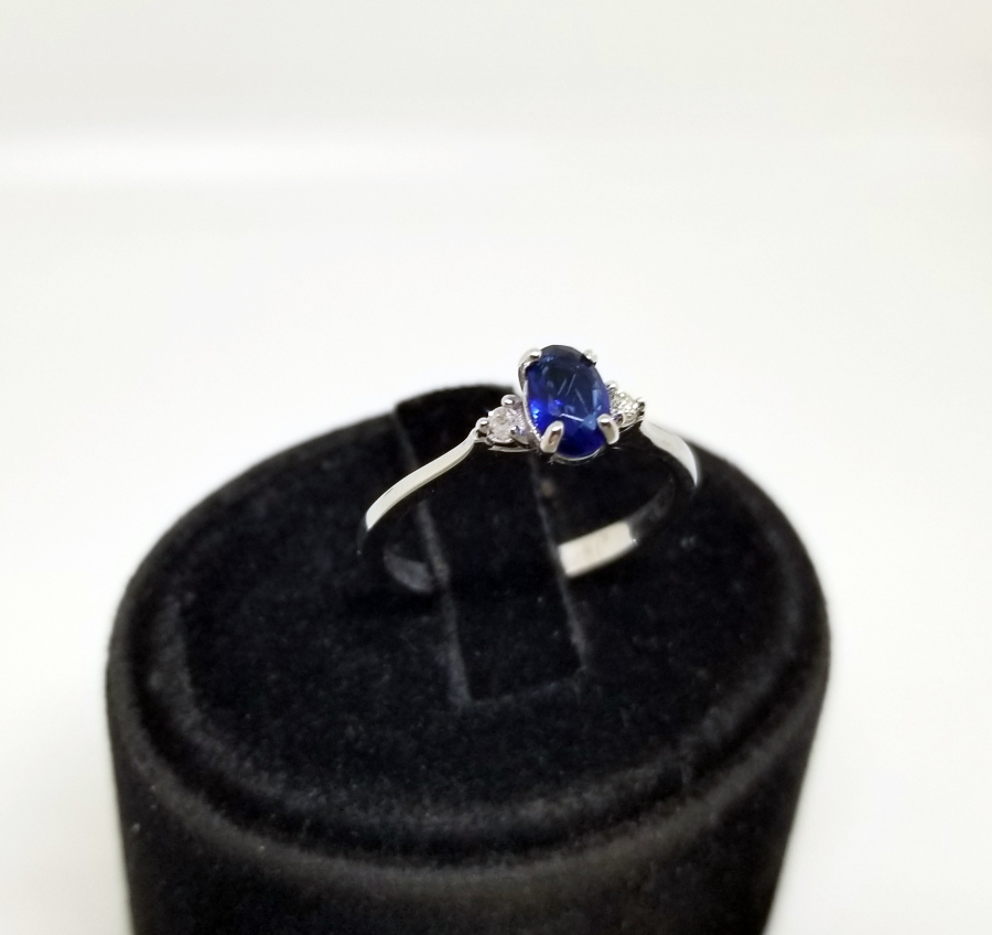 SAFİR VE PIRLANTA TAŞLI ÖZEL YAPIM YÜZÜK